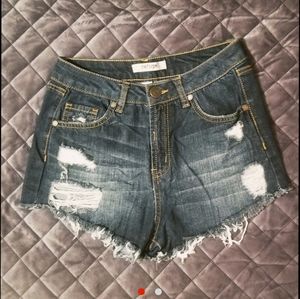 High-waisted Jean Shorts